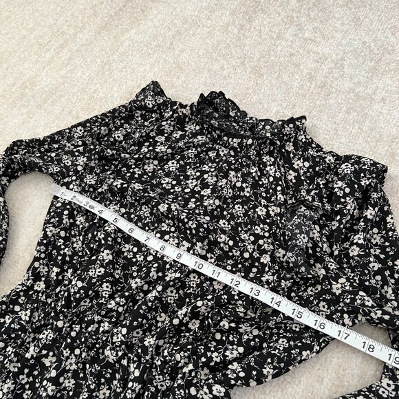Inspired Hearts Boho Floral Ruffle Long Sleeve Summer Dress M - Picture 7 of 10